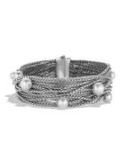 David Yurman Sixteen-row Chain Bracelet With Pearls
