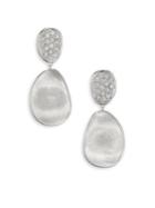 Marco Bicego Lunaria Small Diamond & 18k White Gold Double-drop Earrings