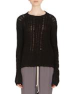 Rick Owens Cotton Cable Knit Sweater