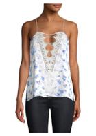 Cami Nyc Charlie Silk Lace-up Floral Camisole