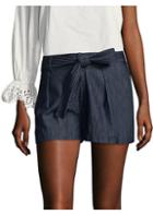 Joie Pike Chambray Tie-waist Shorts