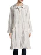 Eileen Fisher Crinkle Stand Collar Coat