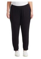 Eileen Fisher, Plus Size Plus System Slouchy Slim Jersey Ankle Pants