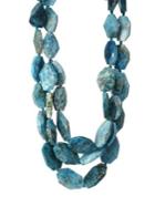 Nest Teal Apatite Triple Strand Necklace