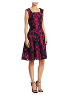 Talbot Runhof Floral Fit-and-flare Dress
