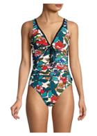 Shan Clara Floral-print One-piece Swimsuit