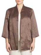 Eileen Fisher, Plus Size Silk-blend Open Front Jacket