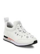 Tory Burch Laney Crystal-embellished Leather Sneakers