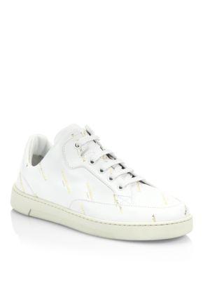 Balenciaga Logo Leather Lace-up Trainer Sneakers