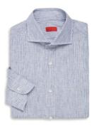 Isaia Regular-fit Striped Linen Dress Shirt
