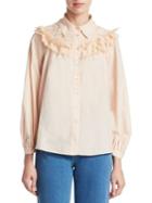 See By Chloe Lace Neck Blouse