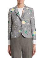 Thom Browne Lily Embroidered Wool & Mohair Jacket