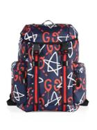 Gucci Guccighost Stars Canvas Backpack