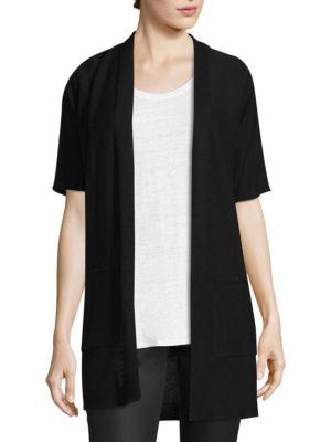 Eileen Fisher Open-front Knitted Cardigan