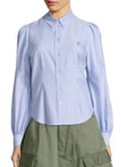 Marc Jacobs Bishop-sleeve Button-down Oxford Shirt