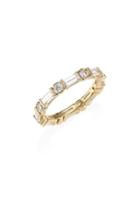 Adriana Orsini 18k Goldplated Silver & Baguette-cut Cubic Zirconia Band Ring