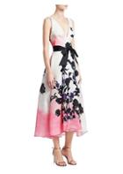 Monique Lhuillier Floral Print Full Skirt Dress