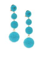 Kenneth Jay Lane Three Matte Ball Clip-on Earrings/turquoise