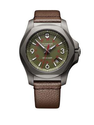 Victorinox Swiss Army I.n.o.x. Titanium Leather-strap Watch
