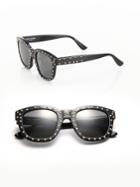Saint Laurent Sl 100 Lou 48mm Studded Soft Square Sunglasses