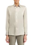 Ralph Lauren Collection Bacall Silk Long-sleeve Shirt