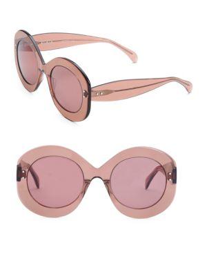 Alaia Enhanced Femininity Nude Round Sunglasses