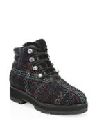 3.1 Phillip Lim Dylan Shearling-lined Tweed Leather Hiking Boots