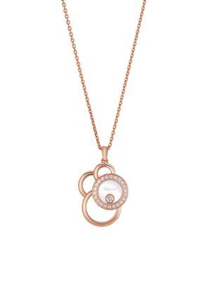 Chopard Happy Dreams Diamond & 18k Rose Gold Necklace