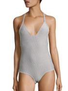 Made By Dawn Glimmer Traveler One-piece Striped Swimsuit