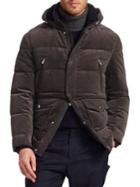 Brunello Cucinelli Cord Hooded Down Cashmere Puffer Jacket