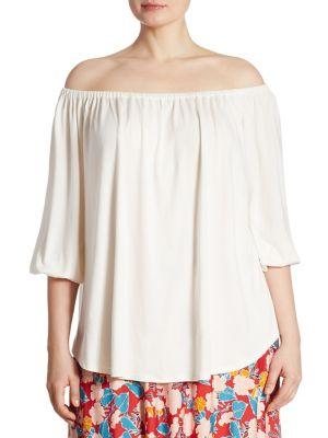 Rachel Pally, Plus Size Plus Spring White Label Ayumi Off-the-shoulder Blouse