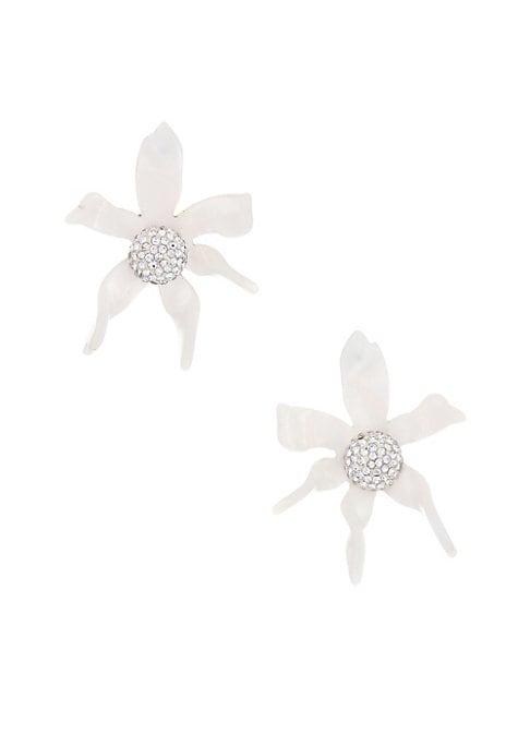 Lele Sadoughi Water Lily Button Earrings