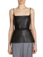 Cedric Charlier Faux Leather Top