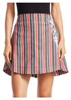 Carven Striped Patch Mini Skirt