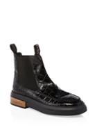 Tod's Croc-embossed Leather Chelsea Boots