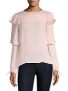 Parker Finch Long-sleeve Solid Blouse