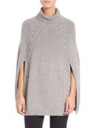 Agnona Wool & Cashmere Cable-knit Cape