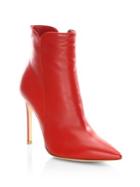 Gianvito Rossi Point Toe Leather Booties