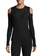 Michael Kors Collection Ribbed Cold-shoulder Sweater