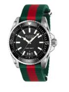 Gucci Gucci Dive Stainless Steel Nylon Band Watch