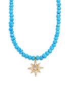 Anzie Aztec Starburst Diamond, Topaz & Turquoise Beaded Necklace