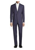 Canali Classic-fit Wool Micro Check Suit