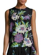 Diane Von Furstenberg Sleeveless Floral Silk Top