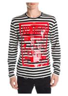 Dsquared2 Striped Military Punk Long-sleeve Shirt