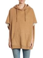 R13 Cotton & Camel Hair Hooded Sweatshirt