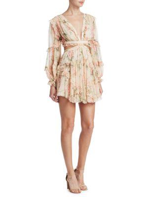 Zimmermann Silk Floral Cutout Dress