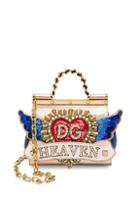 Dolce & Gabbana Embellished Leather Top Handle Bag