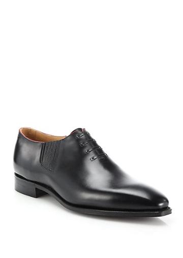 Corthay Twist Pullman French Calf Leather Piped Oxfords