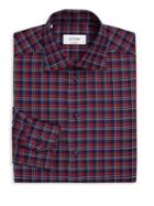 Eton Plaid Pattern Dress Shirt