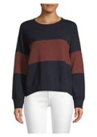 Sundry Striped Colorblock Sweater